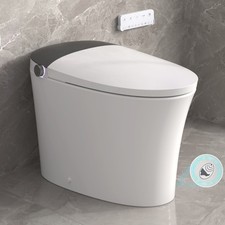 Elongated Smart Toilet with Bidet,Smart Toilet with ADA Comfort Height Heated