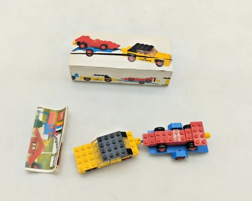 LEGO 650 Car with Trailer Racing Car Original Packaging Box Good Complete Legoland Town 70s
