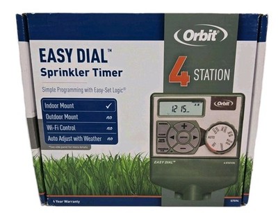 Orbit Easy Dial 4-Station Irrigation Sprinkler Timer Model 57594