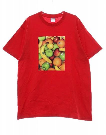 Supreme 19Ss Fruit Tee Rouge L Photo Print T Shirt Manches Courtes Coupe Et Couture Vintage