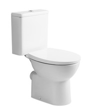 Rimless Close Coupled Pan, Cistern, Soft Close Seat, Pan Kit - White (WC to Go)