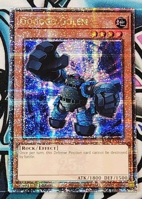 YUGIOH RA04-DE152 Gogogo Golem Quarter Century Secret Rare 1. Auflage gestempelt