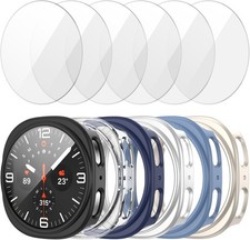 Galaxy Watch 8 44mm Hard PC Protective Case Screen Protector 6 6 Pack Set