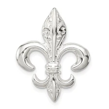 Sterling Silver Fleur De Lis Slide Pendant 2.21gm L-25 mm, W-19 mm