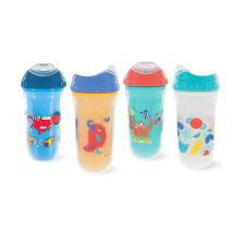 Nuby No-Spill Insulated Cool Sipper, 9 Ounce Pack of 1 Colors May Vary