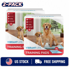 2 Pack Vibrant Life X-Large 5-Layer Pet Training Pads, 26 in x 30 in, 30 Count