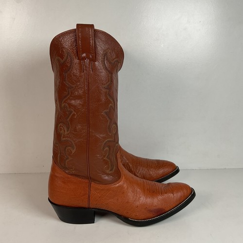 Nocona Smooth Ostrich Cowboy Boots | USA Made | Exotic | Men’s 10.5 C - Picture 10 of 23