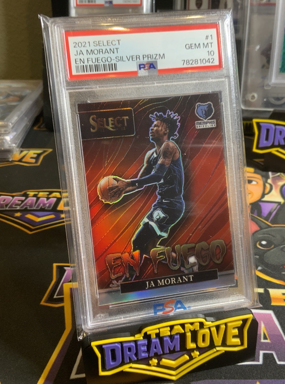 2021-22 Panini Select - En Fuego Ja Morant #1 Silver Prizm PSA 10 Gem Mint