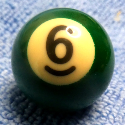Mini 1  Pool Billiards Ball #6 Solid Green Replacement