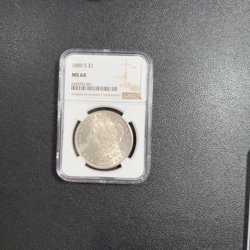 1880-S Morgan Silver Dollar NGC MS64 - Mirror, Toning!