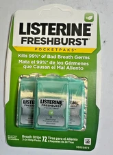 Listerine Freshburst Pocketpaks Breath Strips, Dissolving Breath Freshener 72 pc