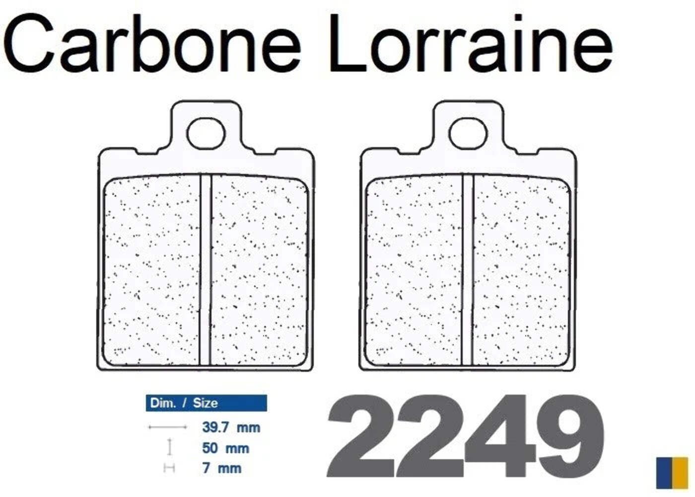 Plaquettes de frein arrière Carbone Lorraine performance endurance pour Ducati 620 Monster 2002