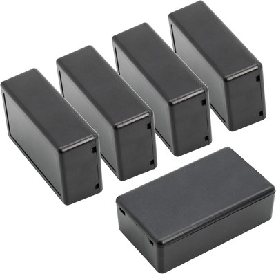 LeMotech Project Box, 5 Pieces ABS Electrical 2.8'' x 1.7'' x 0.9''(5pc), Black 