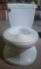 Summer Training Potty Toddlers Solid White Flush Noise Battery Operated Cute