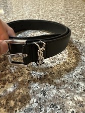 Ysl Womens Silver Belt 95cm