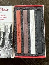 Conte 4-Count Crayon Matchbox Set Pack Natural Pigments Kaolin Clay And Graphite