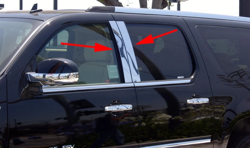 TFP Chrome Pillar Post Insert Accents 4-Piece for Cadillac Escalade ESV EXT Foto 3 de 4