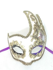 GOLD VENETIAN MASQUERADE MASK MARDI GRAS CARNIVAL PARTY MASKS C13