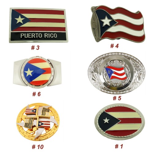 PUERTO RICO FLAGGE GÜRTELSCHNALLE Puertorriquena Puertorriqueno Western Cowboy Stil - Bild 1 von 50