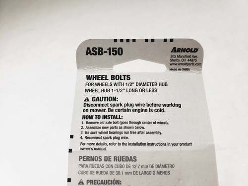 6 PAIRS NEW ARNOLD ASB-150 UNIVERSAL 1/2" BORE WHEEL BOLTS WASHERS 1069137 - Picture 6 of 8