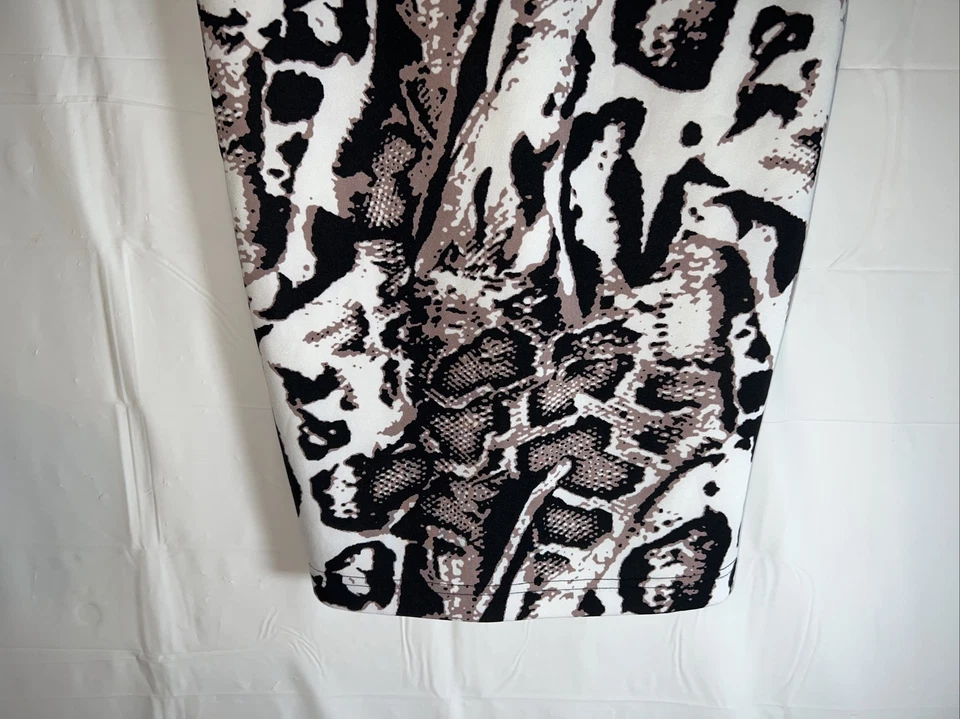 Falda hasta la rodilla Nicki Minaj para mujer talla S blanca negra púrpura patrón negocios informal Foto 4 de 4