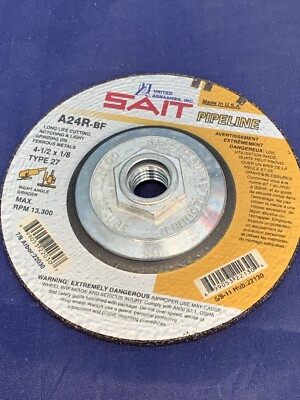 Pack Of 2 Sait 22030 4-1/2'' x 7/8'' x 1/8'' Metal Cutting Pipeline Wheel