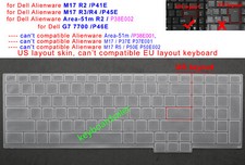 Keyboard Skin Cover for Dell Alienware m17 R2 R3 R4,Area-51m R2,P41E,P45E,P46E