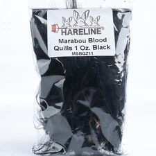 Hareline Marabou Blood Quills - 1oz - Black