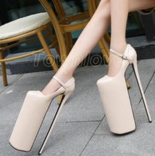 Women's 30cm Super High Heel Platform Dance Buckle Party Stiletto Pumps Shoes