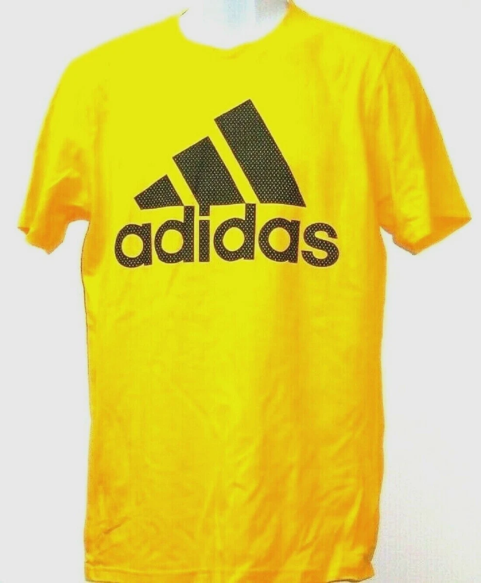 adidas Badge Of Sport Go To Cotton Mesh Logo Gold T-Shirt Men's