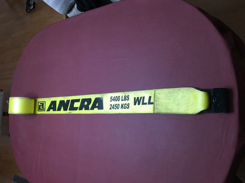 Ancra 43795-10 Winch Strap with Flat Hook, 4-Inch by 30-Feet, 5,400-Pounds