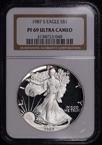 1987-S American Silver Eagle NGC PF-69 Ultra Cameo