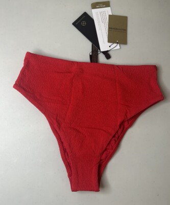 VIX Firenze Bela Hot Pants Bikini Bottoms Red Size Medium NWT