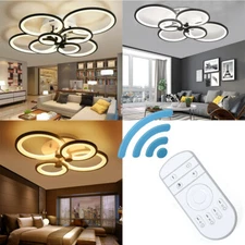 Acrylic Chandelier Light Ceiling Lamp Modern LED Living Room Bedroom Lamp+Remote