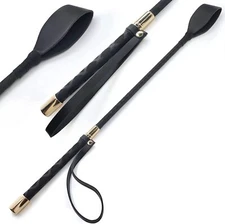PU Leather Long Horse Riding Crop Whip Flogger Sex Whip Restaints Women Men