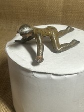 Vintage Barclay Manoil Dimestore Lead Figure Soldier CRAWLING with pistol ORIG