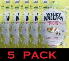 5x Wiley Wallaby SOURRAGEOUS DROPS Sour Licorice With a Candy Shell 6 Oz 5 PACK