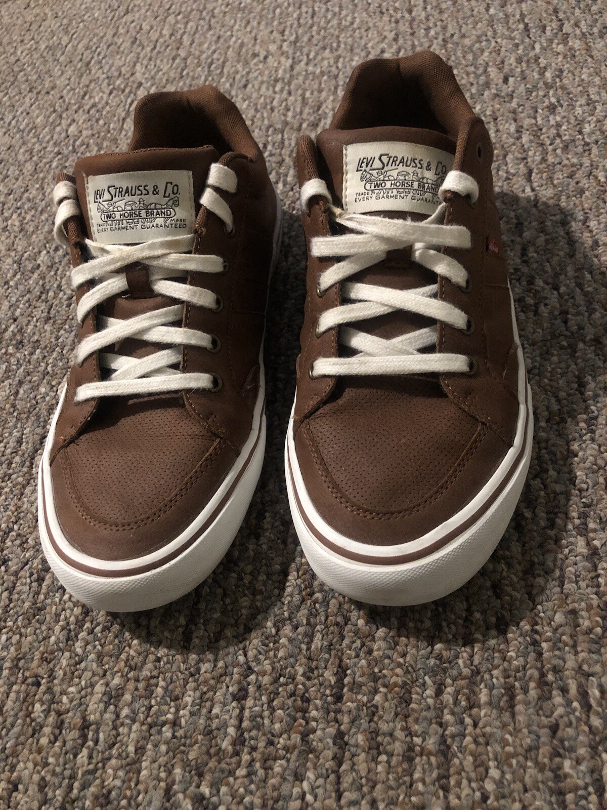 Levi's Mens Avery Brown Leather Casual Size 8.5