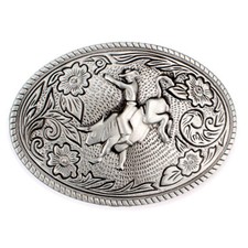 Rodeo Rider Cowboy Belt Buckle Native American Motorcyclist CBY-01 