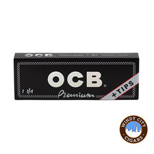OCB Premium 1 1/4 Rolling Papers  Tips - 5 Packs