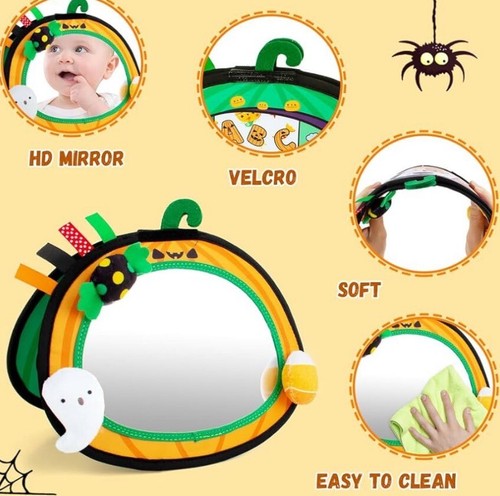Baofuba Halloween Baby Tummy Time Mirror And Toys Double Sided - Picture 5 of 6