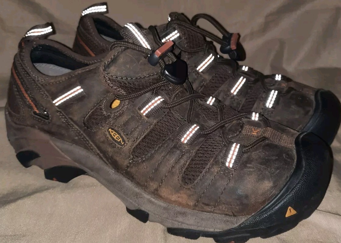 Scarpe antinfortunistiche uomo Keen Utility Atlanta Cool punta acciaio impermeabili marrone taglia 9 EH