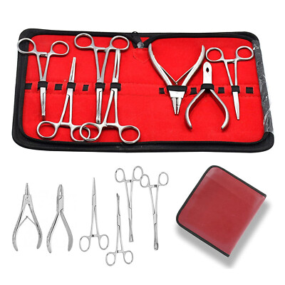 7 PC Body Piercing Instruments Kit Outils Pennington Éponge - Foto 6