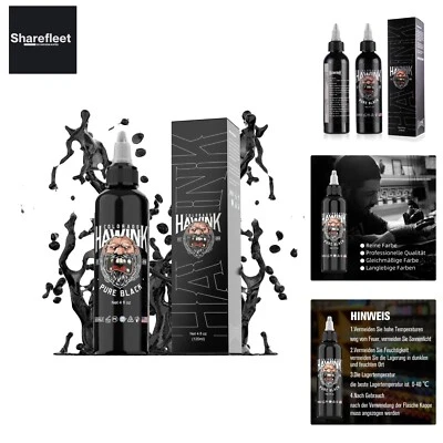 HAWINK Tattoo Farbe Black Tinte 4oz 120ml Schwarze Ink Tattoo Zubehör TI203-1...