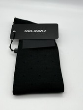 DOLCE & GABBANA Socks Mens Dress Dark Green Blue Dots Size Xl Long