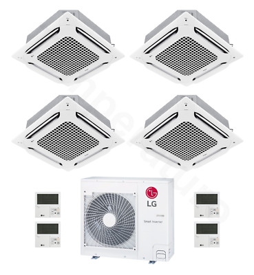 LG 4-Wege-Deckenkassette 4-Raum Multisplit Klimaanlage 4x 3,5 kW A++/A+ R32