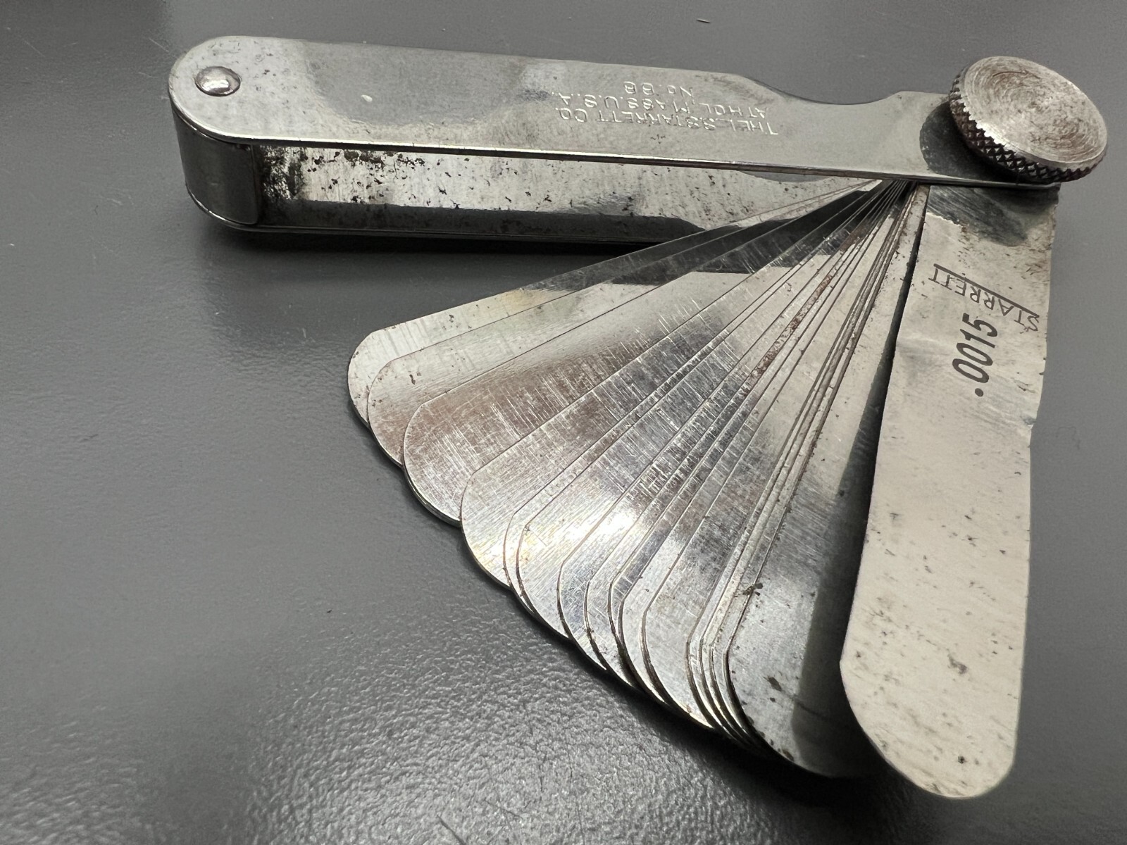 L.S. STARRETT NO. 66 FEELER THICKNESS GAGE GAUGE .002.025 NICE W BOX USA eBay