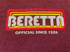 BERETTA firearms red t-shirt men L short sleeve Graphic Logo design NEW BERETTA
