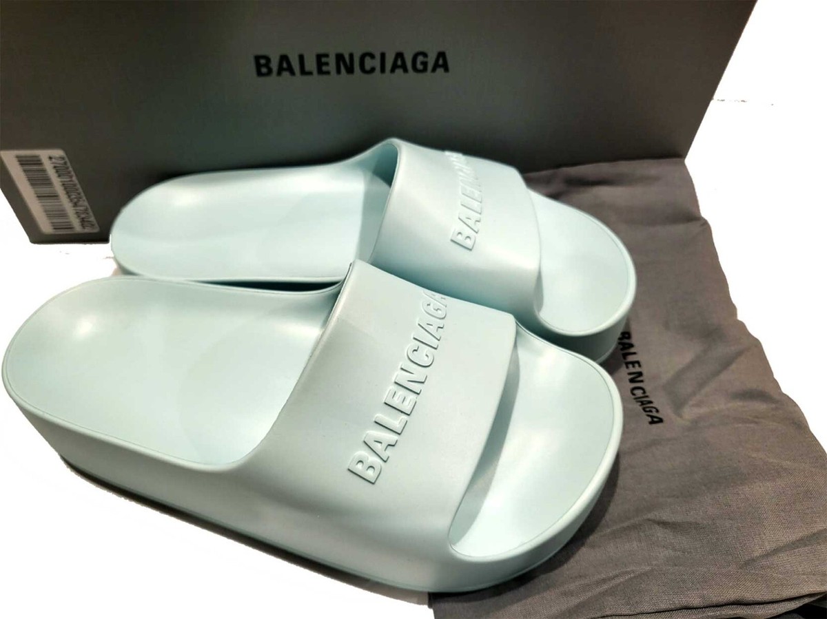 Balenciaga Mules Sandals Chunky Slides Platform Shoes Green