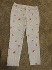 WOMENS OLD NAVY PIXIE MID RISE BLUE WHITE FLOWERED DRESS CAPRIS SIZE 6  — photo 1